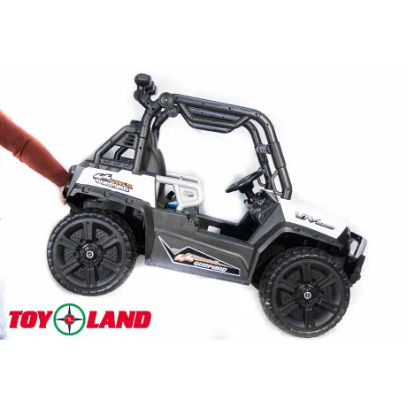 Электромобиль ToyLand Багги 3314 белый - Фото 12