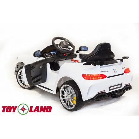 Электромобиль ToyLand Mercedes-Benz GTR белый - Фото 6