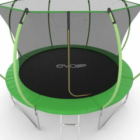 Батут с внутренней сеткой и лестницей EVO JUMP Internal 12ft (Green) - Фото 5